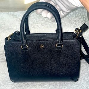 $349 - Dropped price - TORY BURCH Authentic Gorgeous Satchel in Black Leather